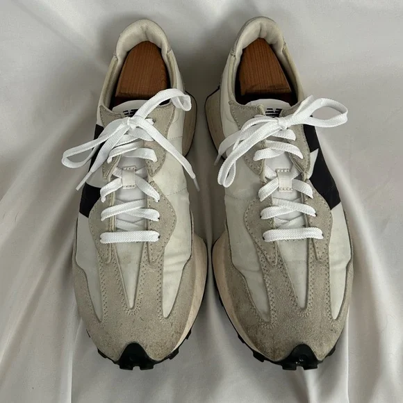 New Balance 327 Men's Retro Running Sneakers White with Black N - Picture 2 of 6